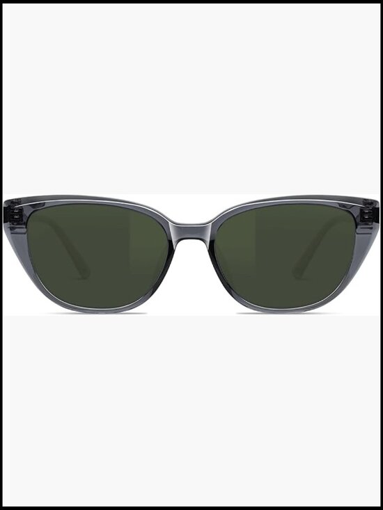 Retro Square Sunglasses with Polarized Glass Lenses main image 4